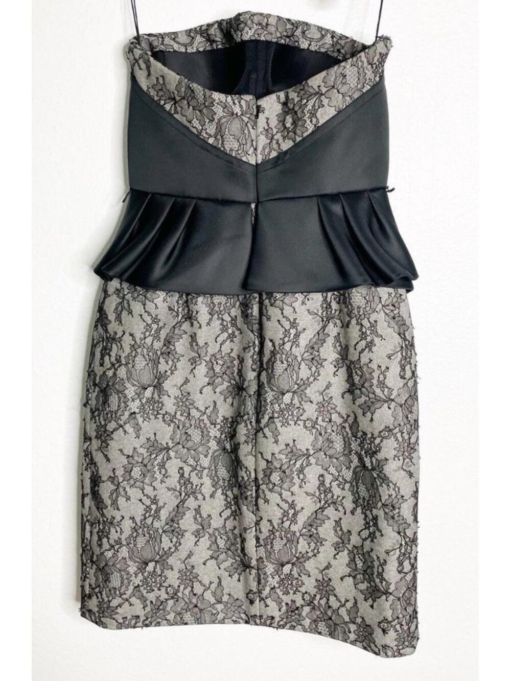 Jason Wu Black Lace Overlay Strapless Dress Size 4. There is NO BELT w/dress - Picture 2 of 5